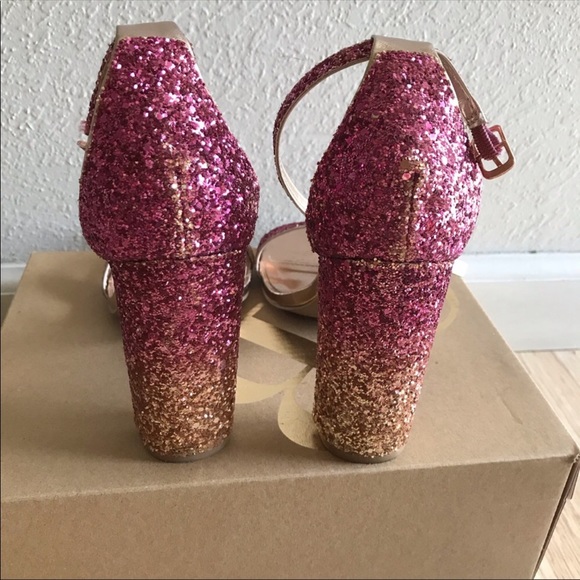 Sz 7 Charlotte Russe Glitter Heels - Picture 3 of 3